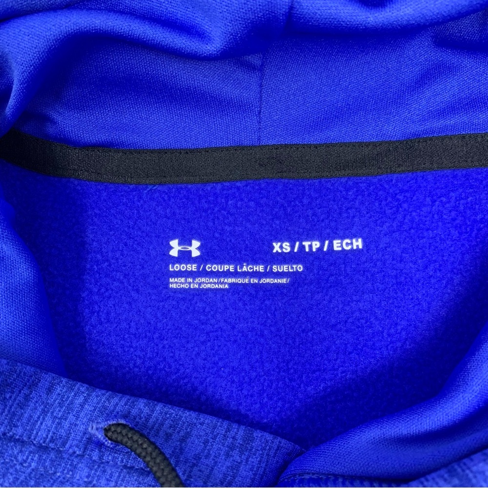 Under Armour Men's Fleece Twist Hoodie Royal Blue Active Top size XS - Picture 9 of 9